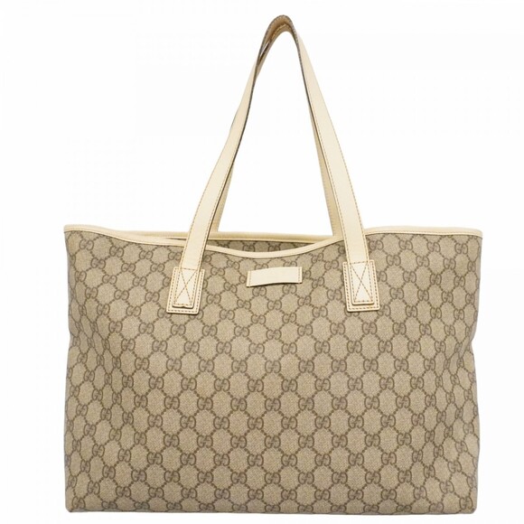 GUCCI Handbags - Gucci GG Supreme Tote Bag 211137 Beige Brown Ivory Women's
